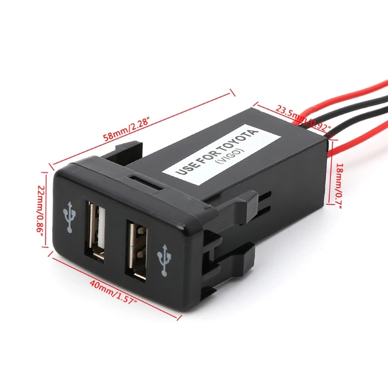 Автомобильное зарядное устройство с 2 USB портами 12 В 4 А|Кабели адаптеры и разъемы|