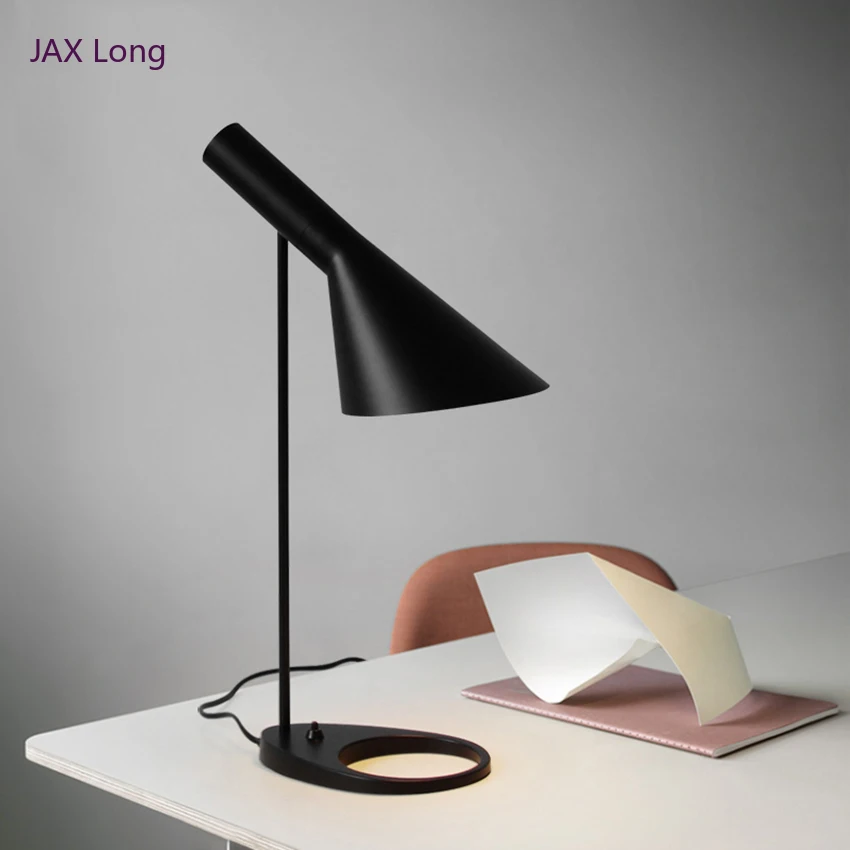 

Modern New Black Led Table Lamps Bedroom Bedside desk Light Nordic AJ Desk Lamp Cafe Aisle Hall Study Read Lights table light