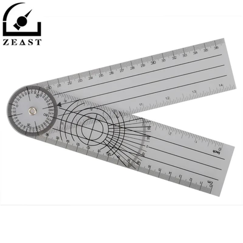 

Professional Multi-Ruler 360 Degree Goniometer Angle Spinal Ruler cm/inch PVC