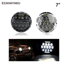 Cheap ECAHAYAKU Led Headlight/Headlamp 7 Inch 75W Round Bulb 5D LenS High/Low beam waterproof for Motorcycle Jeep JK Land Rover Harley Cheap ECAHAYAKU Led Headlight/Headlamp 7 Inch 75W Round Bulb 5D LenS High/Low beam waterproof for Motorcycle Jeep JK Land Rover Harley