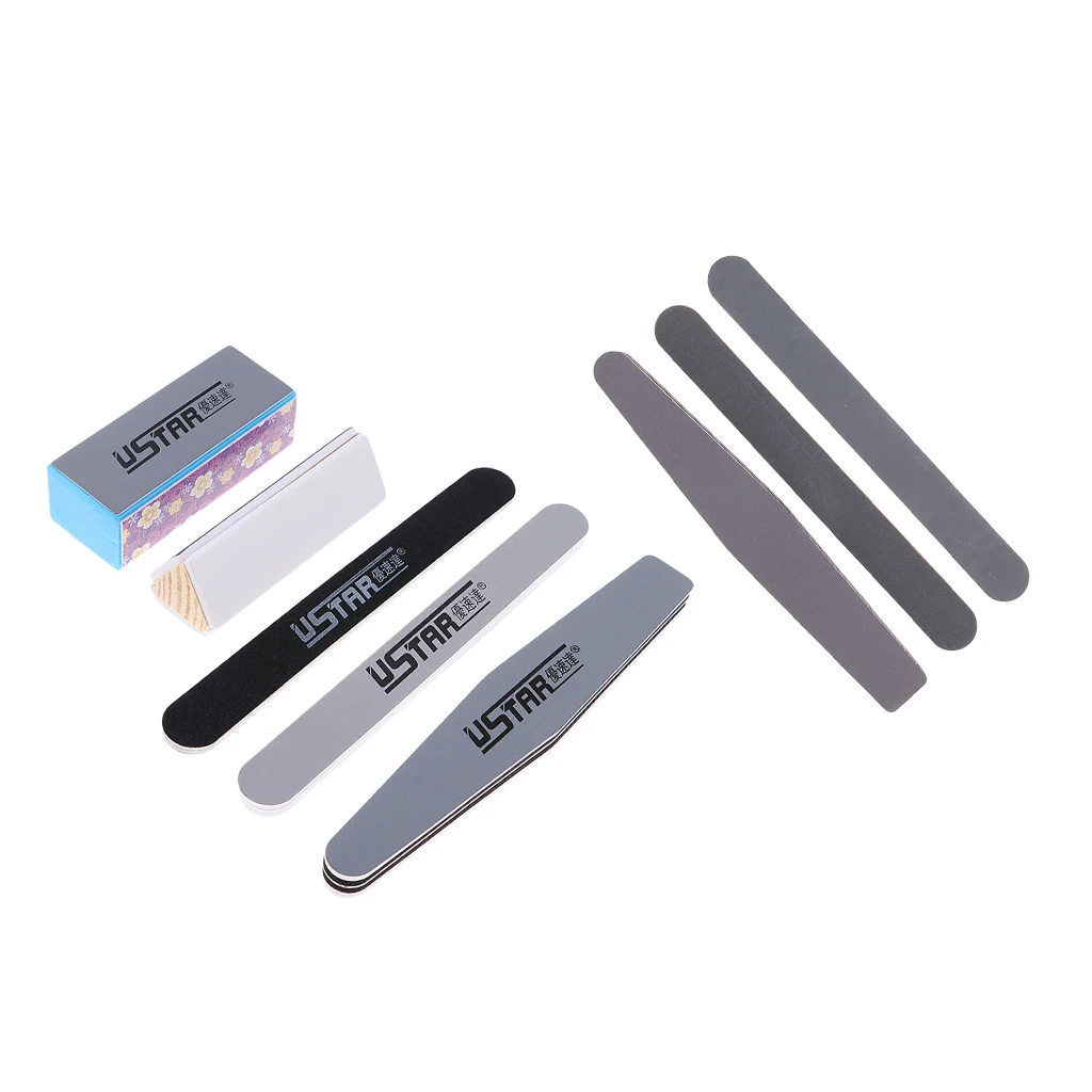 8Pcs Craft Model Sanding Sticks Coarse, Medium, Fine, Tri, Finishing Polisher