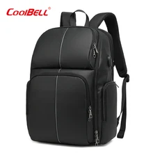 Крутая новая сумка для ноутбука с колокольчиком для 17,3 дюймового ноутбука, внешний USB бизнес рюкзак для отдыха, Студенческая сумка