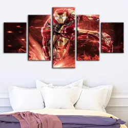 Картина из 3 частей принты Железный человек HD фильм Персонаж модульная живопись, картина на стену художественный плакат для гостиной