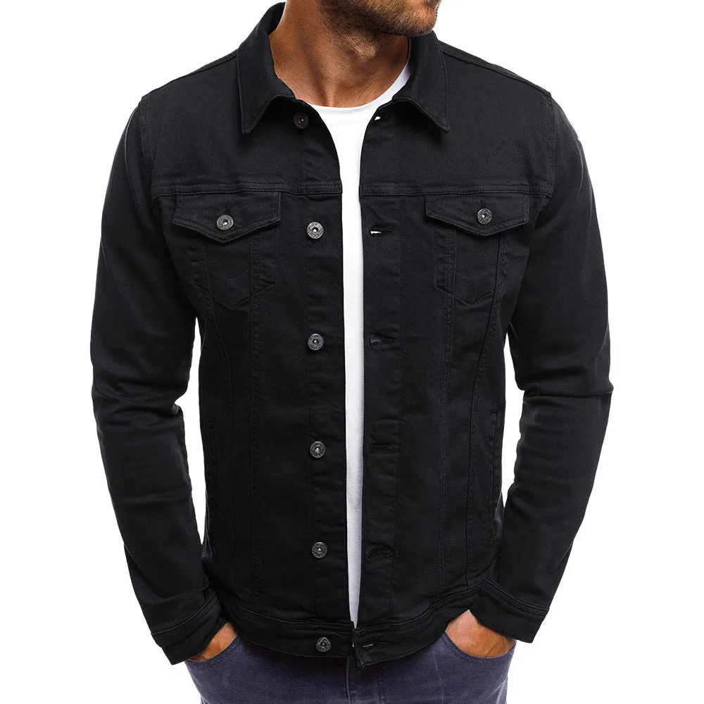 2019 Мужская джинсовая куртка высокого качества модные джинсовые куртки Slim Fit