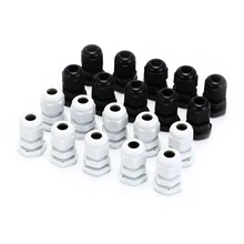 10 шт. IP68 M16 X 1,5 CE кабеля нейлона Пластик водонепроницаемый кабельный сальник разъем черный, белый цвет