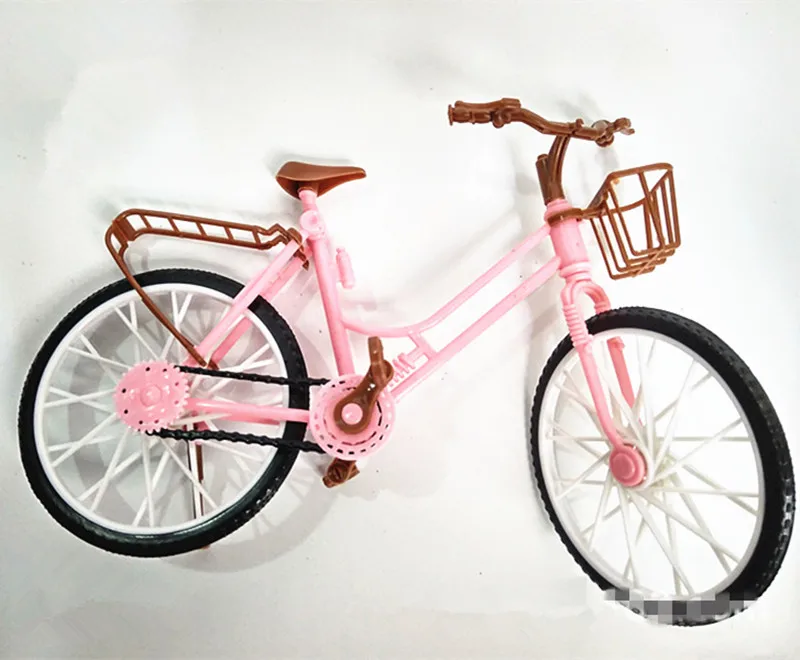 Высокое качество красивый велосипед Мода съемный розовый велосипед для кукол аксессуары GPD8686
