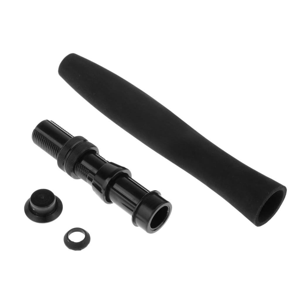 EVA Metal Super Strong Easy Install Fly Fishing Rod Handle Grip With Reel Seat Building Fishing Rod Repair Fly 2 Models Black