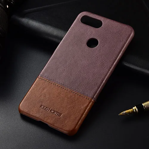 Чехол для Xiaomi Mi 8 Lite KEZiHOME роскошный хит цвета натуральная кожа твердая задняя крышка Капа для Xiaomi Mi 8 Lite чехол для телефона s - Цвет: gray purple