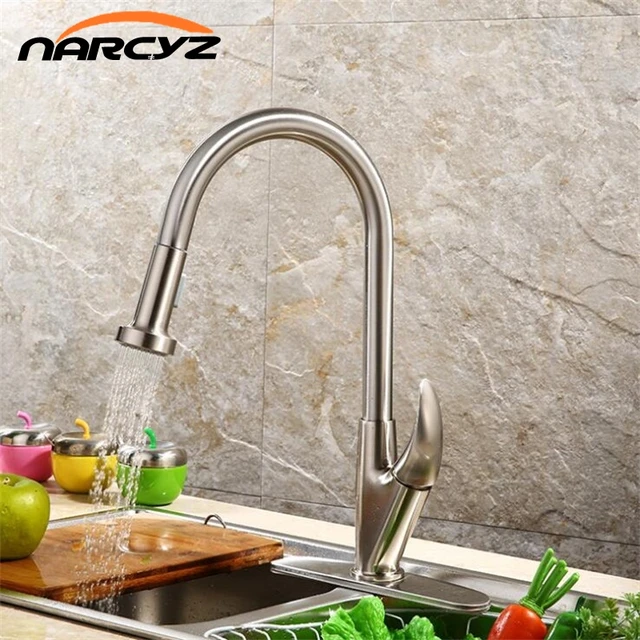 Best Quality Single Handle Kitchen Faucet Mixer Pull Out Kitchen Tap Single Hole Water Tap Cold and Hot Water Mixer torneira cozinha XT-58