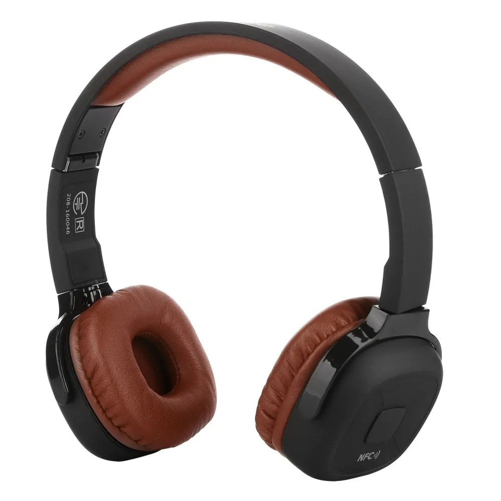 Коричневый Беспроводные bluetooth-наушники Super Bass с микрофоном, аудио и проводным режимом - Цвет: Коричневый