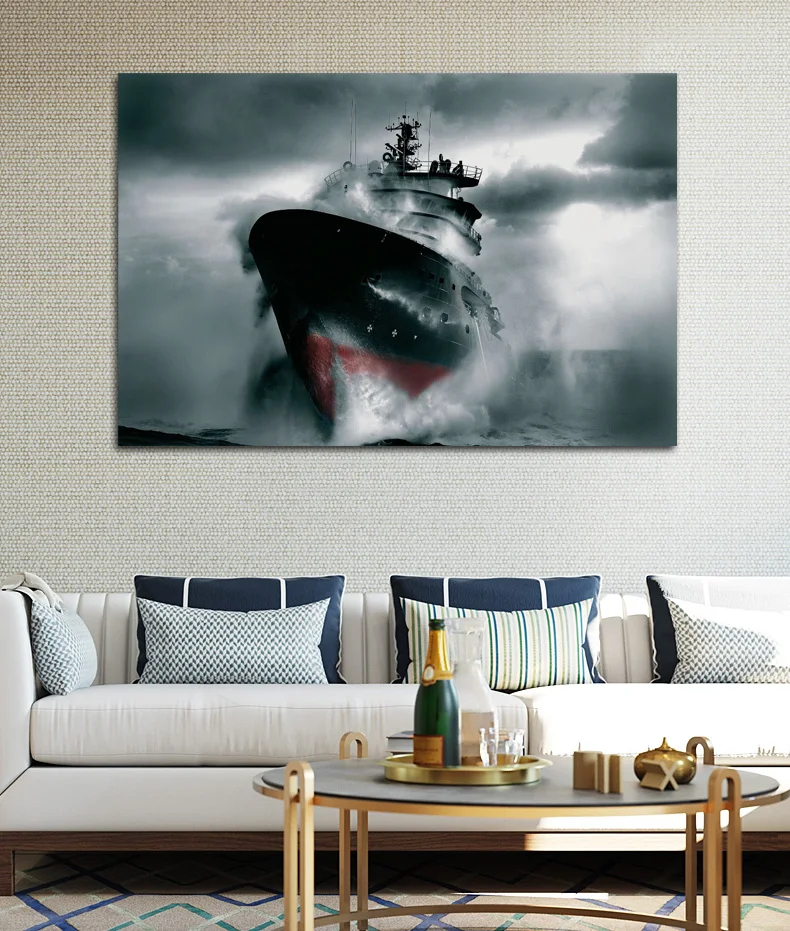 artistic big ship nautical seascape living room decor home wall art