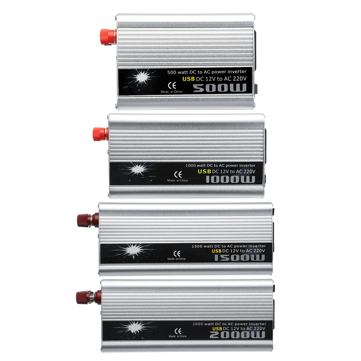 

KROAK 500-2000W 12V To AC 220V Rectangle Car Inverter Power Inverter Charger Converter Sturdy And Durable Vehicle