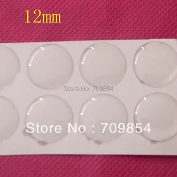 

free shipping!!! 60pcs/lot 12mm ROUND Clear Epoxy Resin Sticker fit Cameo Setting jewelry findings