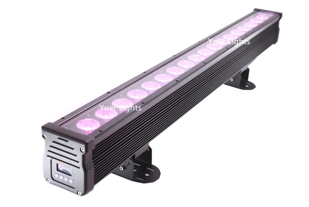 Светодиодный светильник для мытья стен 18X18 Вт RGBWA-UV 6в1 светодиодный сценический светильник с эффектом DMX бар для настенных светильников IP65