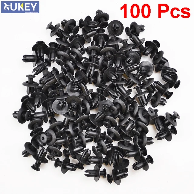 100X8mm Loch Auto Clips Auto Stoßstange Tür Trim Panel Kunststoff Nieten  Vorder Dumper Fender Fastener Push-Pin clips - AliExpress