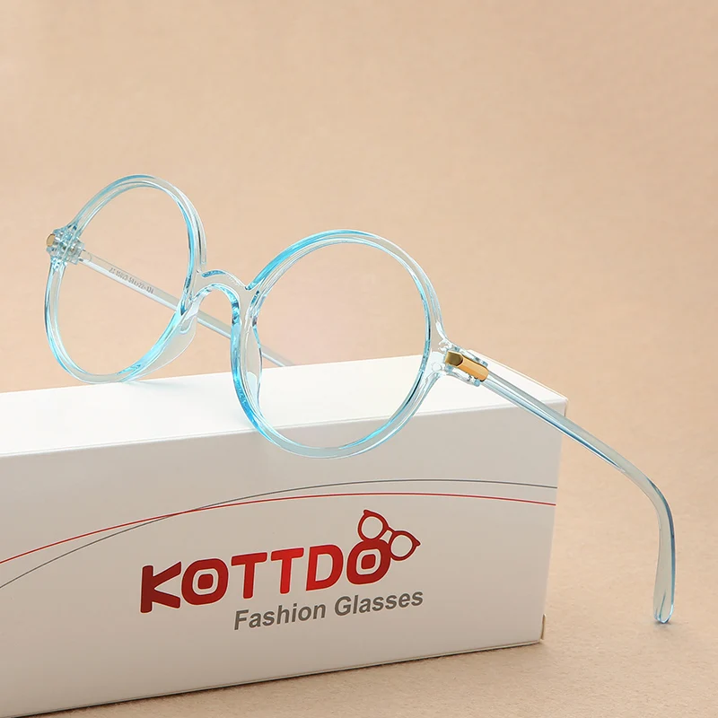 

KOTTDO 2019 Student Cute Round Glasses Frame Literary Retro Eye Glasses Frames Fashion Transparent Pink Glasses Frame for Men