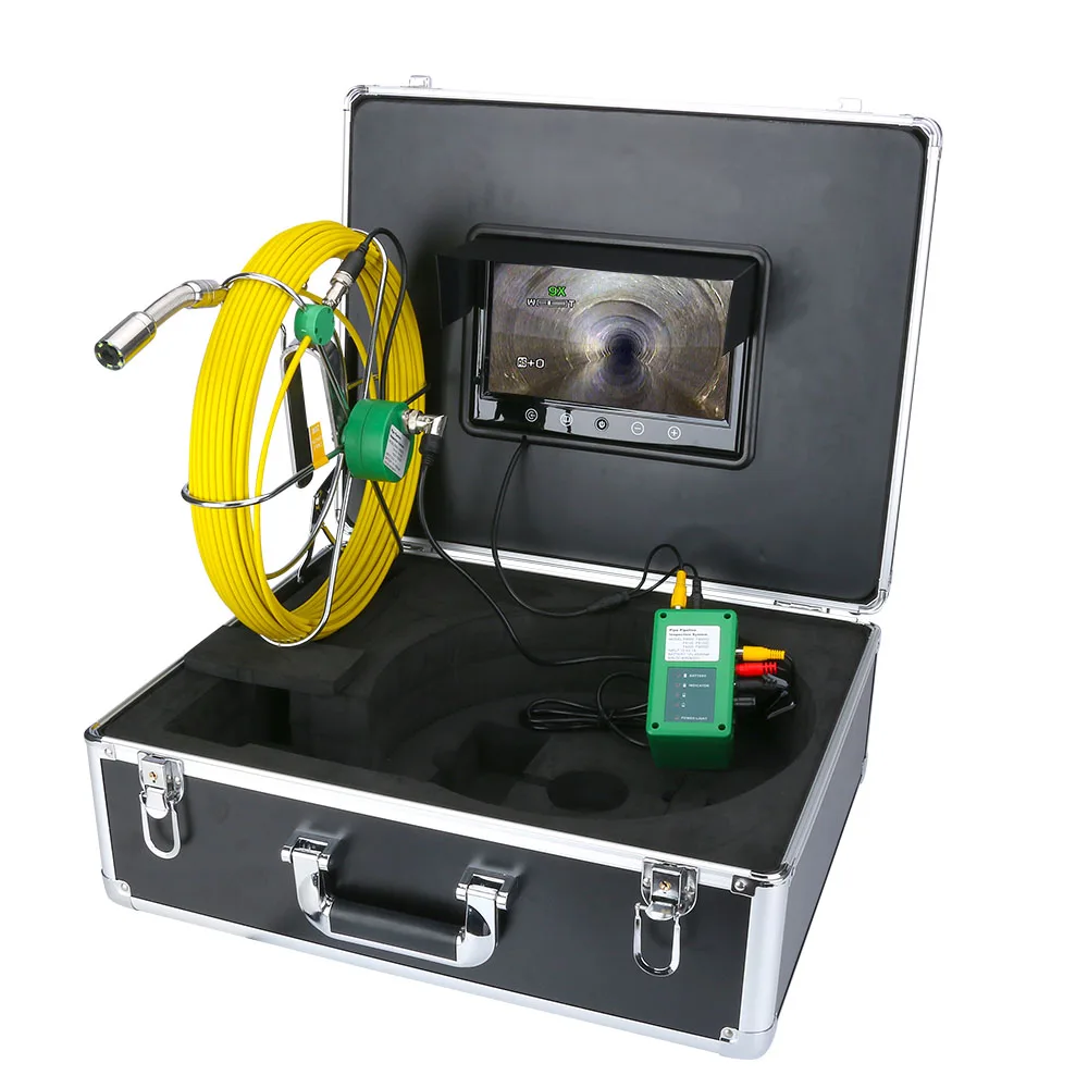 " lcd труба канализационная инспекционная видеокамера, 20 м 30 м 40 м 50 м IP68 труба канализационная Инспекционная камера система с 6 Вт светодиодный HD 1000 ТВЛ