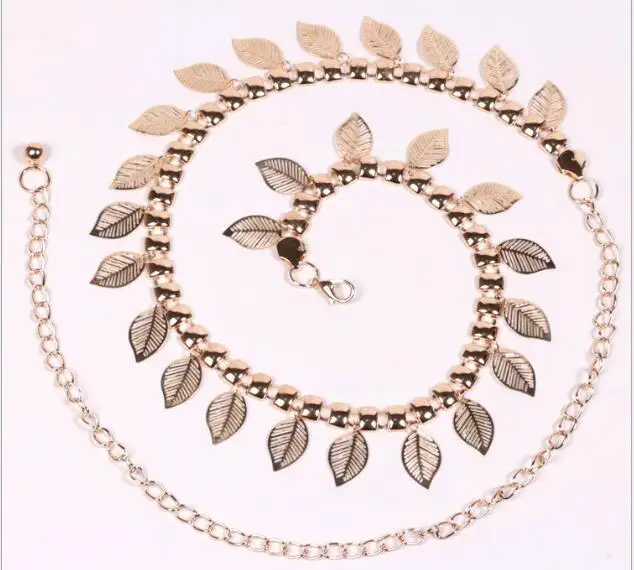 

Metal Leaf Belt Leaf Waist Chain Child Adult Belly Dance Waist Chain Lady Leaf Waist 110CM