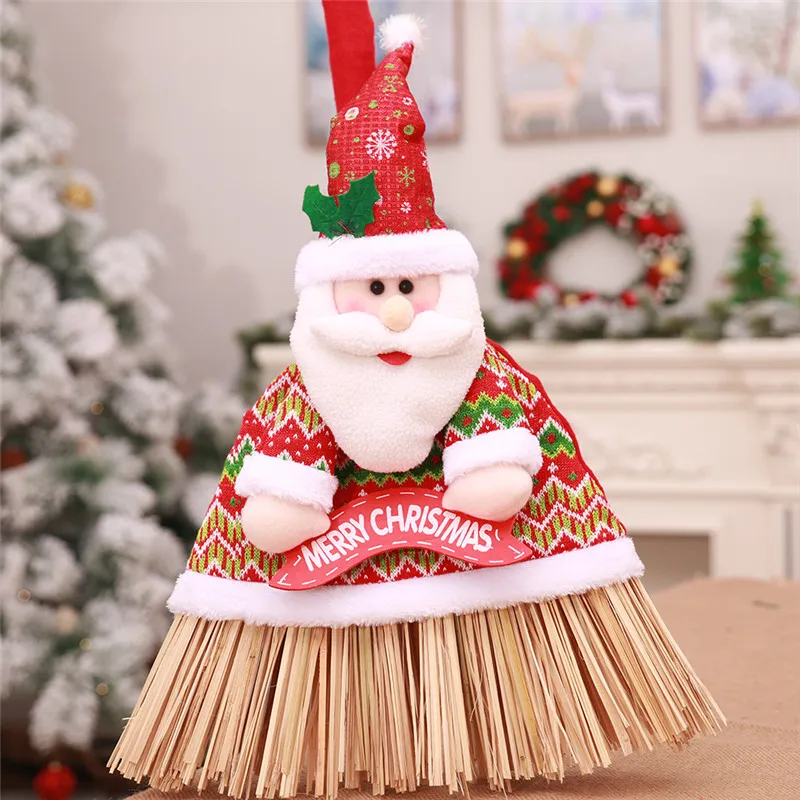 Санта Клаус Снеговик кукла веник Обложка фестиваль Веник Набор для 2018 дома Новый