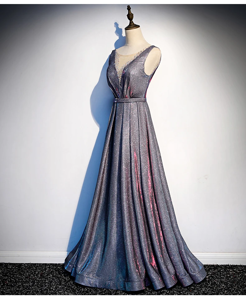 FOLOBE Новые блестящие длинные платья с бисером плиссированные женские вечерние платья Vestidos
