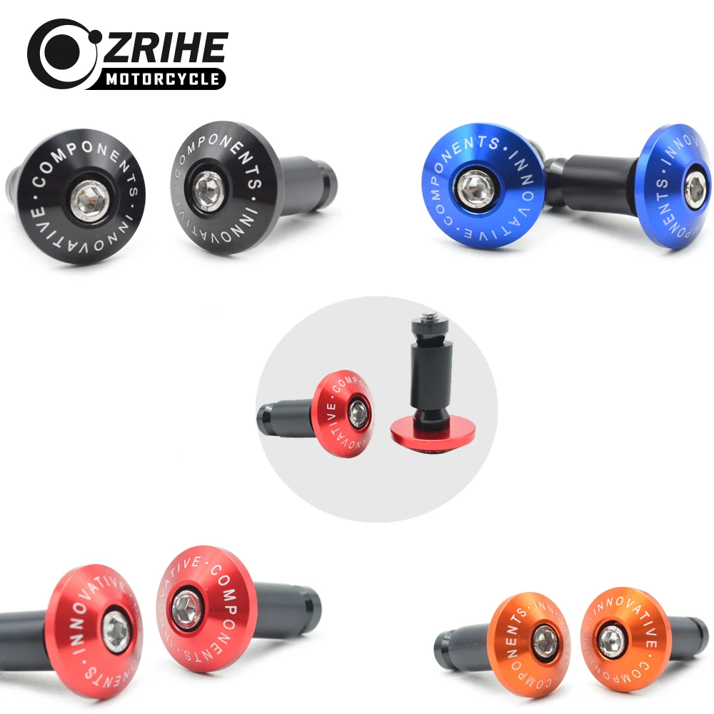 Handlebar Cap Handlebar Grips Bar Ends Slider Aluminum Motorcycle CNC Anti Vibration For Kawasaki Yamaha Street Bike Dirt Bike