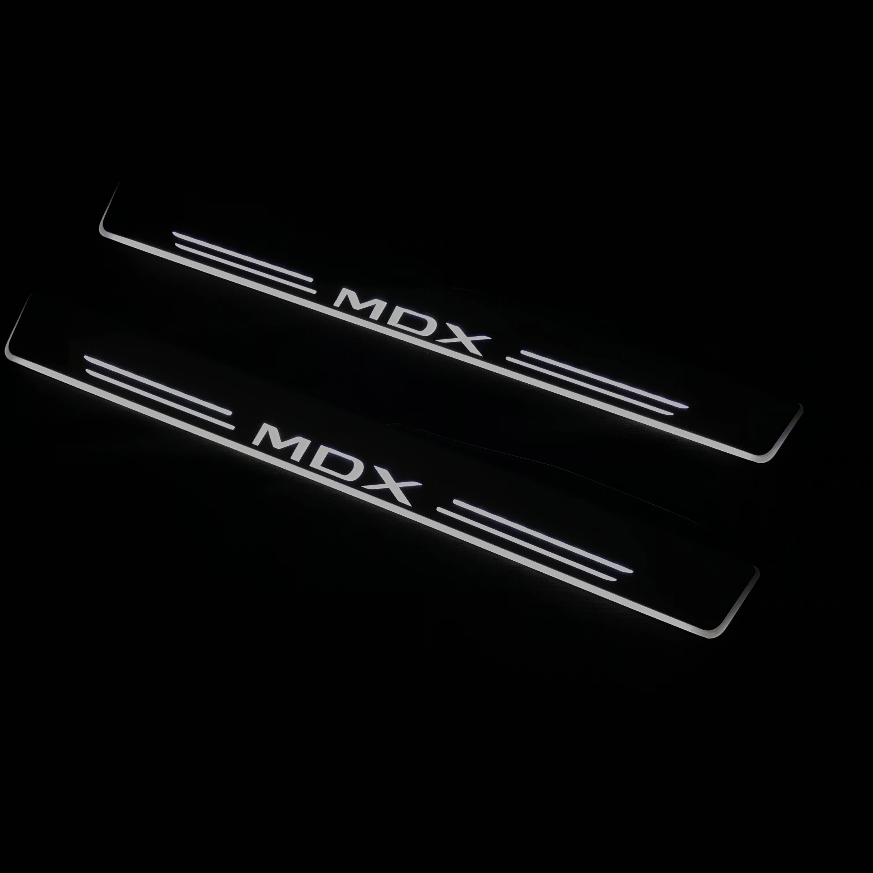 RQXR led движущиеся двери потертости для Acura mdx динамический порог пластина плоская подкладка наложения потока/натюрморт света, 2 шт