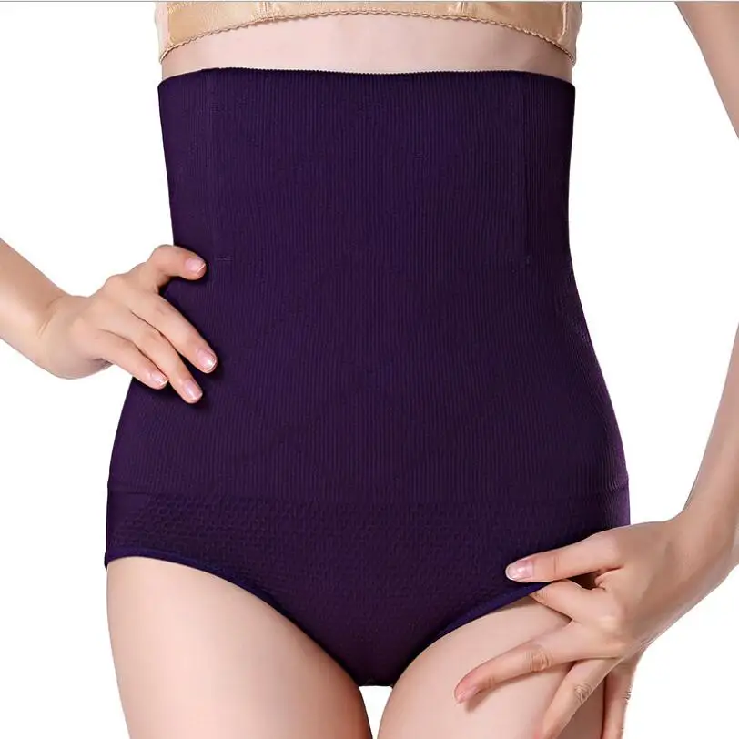 Женские облегающие Трусики с высокой талией, облегающие трусики живот для похудения Майка облегающая женская талия для тренировок, плюс размер XS до 4XL - Цвет: purple