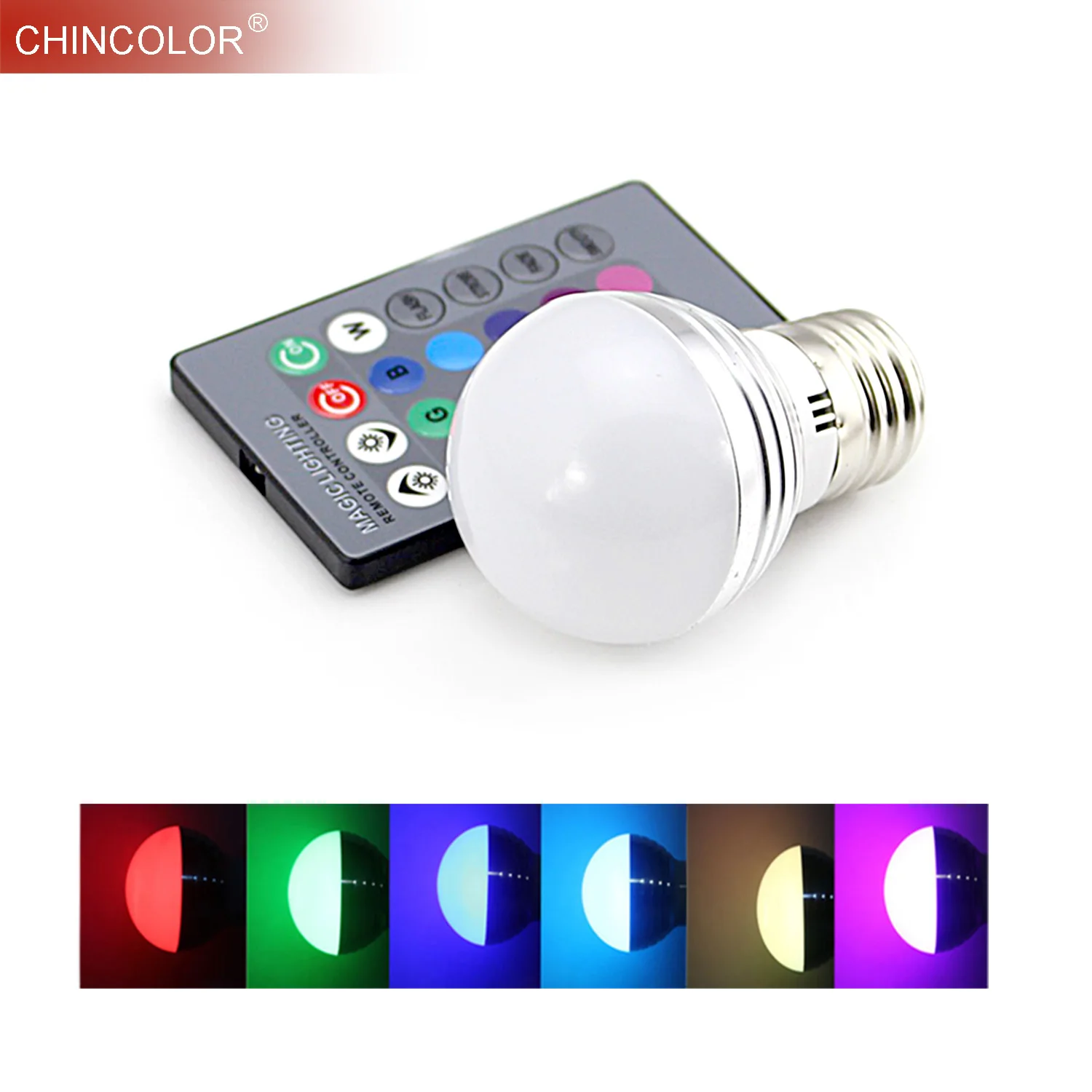 Светодиодная лампа RGB E27 E14 B22 5 Вт волшебный праздничный светильник с ИК-пультом