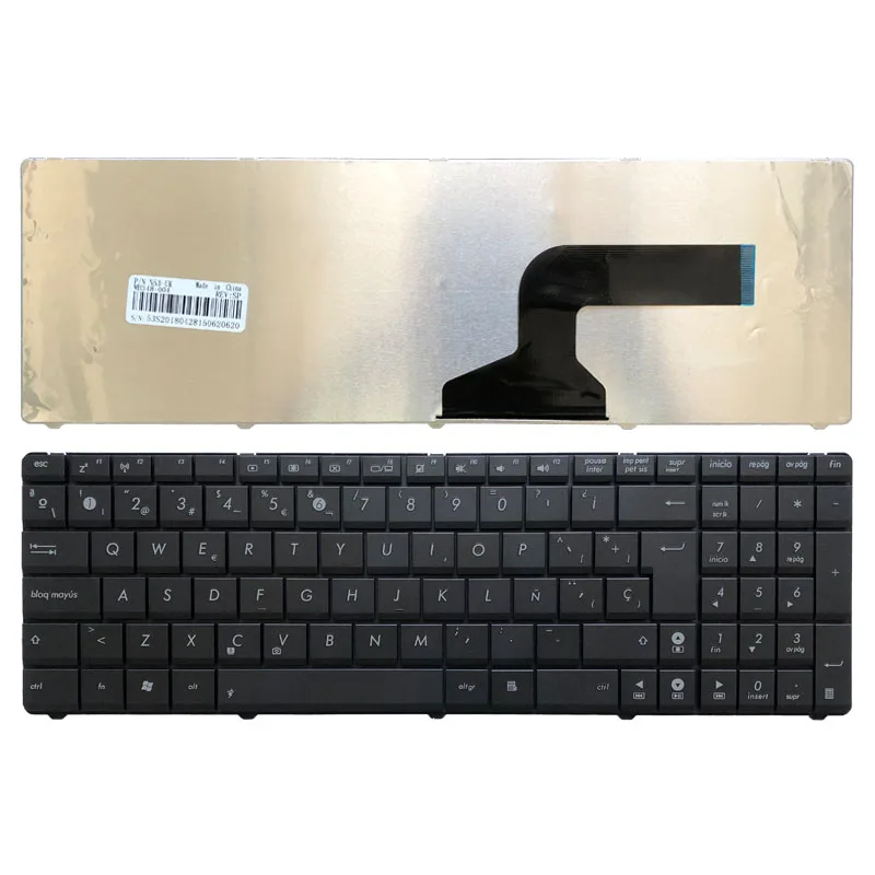 Spanish Laptop Keyboard for Asus X53 X54H k53 A53 N53 N60 N61 N71 N73S N73J P52 P52F P53S X53S A52J