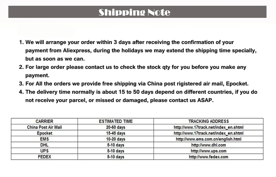 shipping