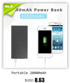 Солнечная батарея 10000mah 2 с usb-портом, светодиодная Внешняя батарея 10000mah power bank для мобильного телефона Iphone xiaomi 5