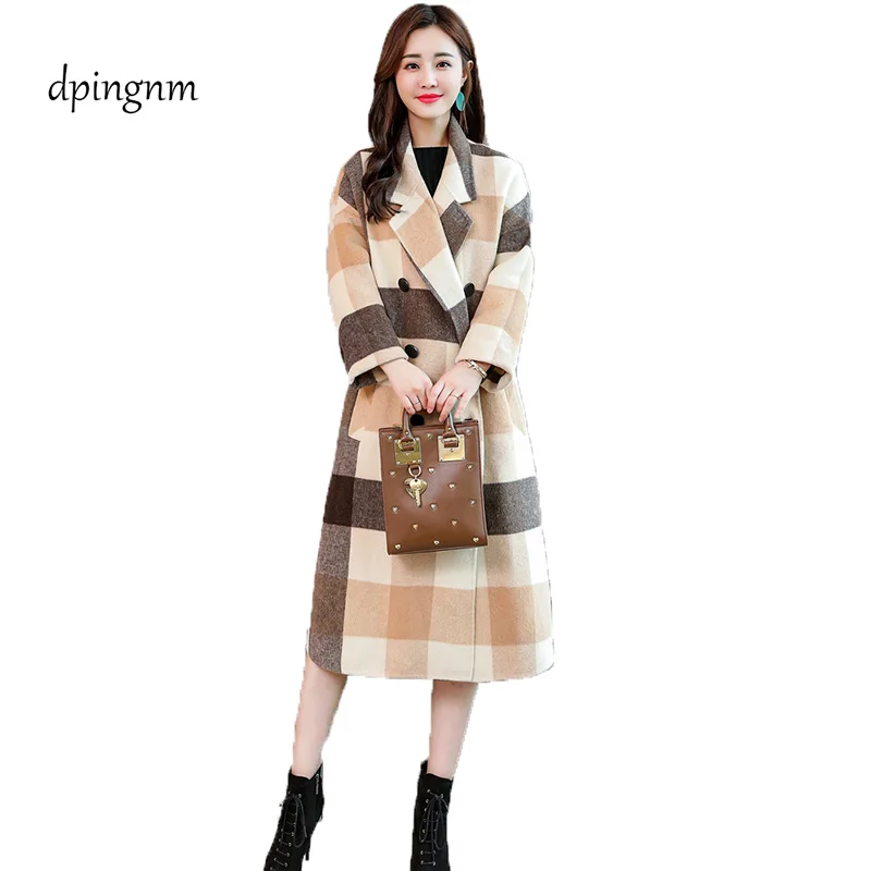 

Brand Design Winter Coat Women Warm Cotton-padded Wool Coat Long Women's Cashmere Coat European Fashion Jacket Outwear