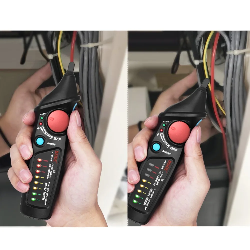Kopen Bside Contactloze Ac Voltage Detector Tester Meter 12 V 1000 V Pen Stijl Elektrische Indicator Led Outlet Spanning dectetor Sensor