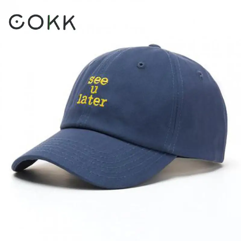 COKK бейсболки женские в Корейском стиле с вышитым буквенным принтом Snapback папа шапки для мужчин и женщин унисекс хип-хоп шляпа Женская Gorras Bone