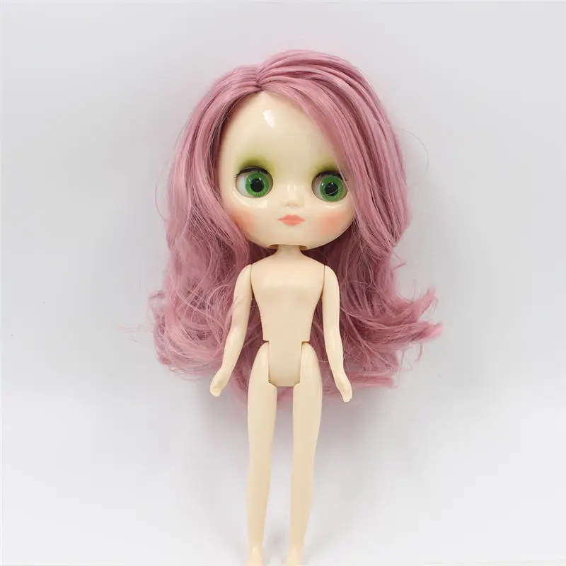 Фортуна дней Обнаженная фабрика Middie Blyth кукла пыльно-розовые волосы без челки подходит для изменения игрушки белая кожа Нео - Цвет: nude doll