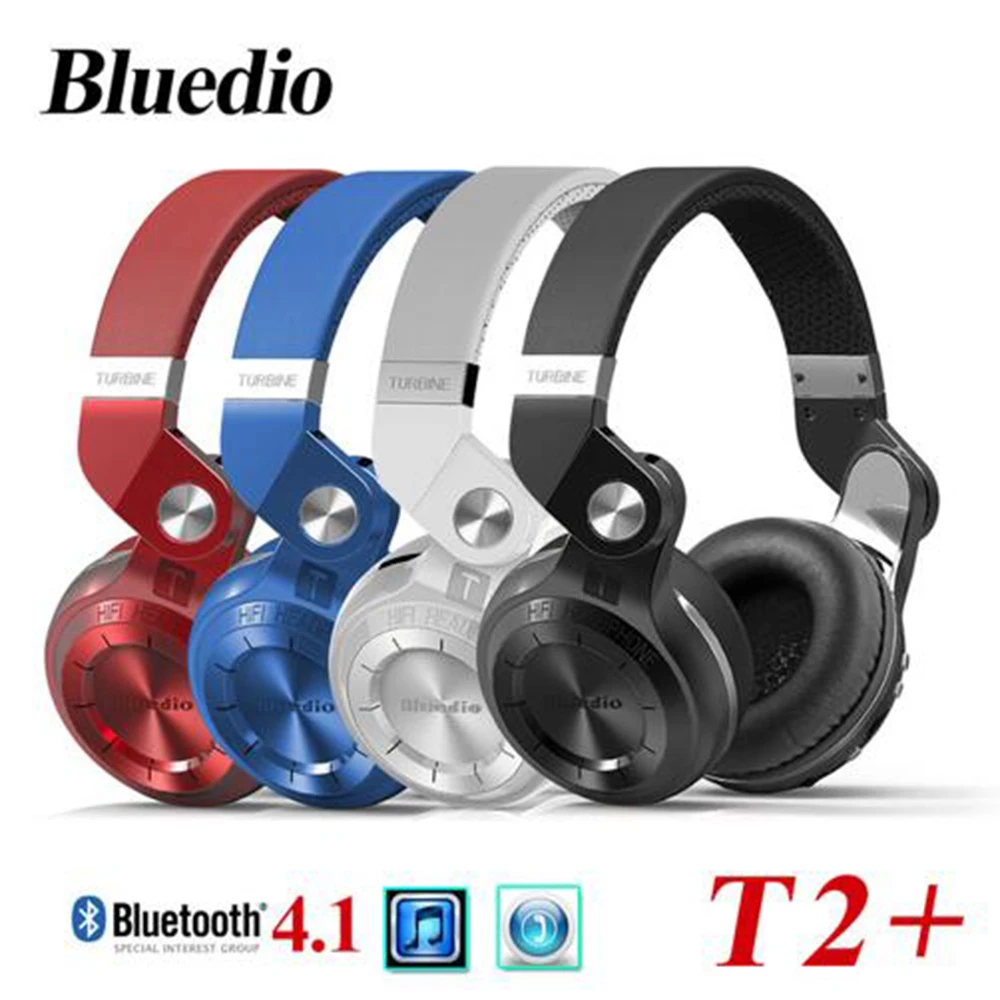 Bluedio T2 плюс + Складная Over-Ear Auriculares bluetooth-гарнитура Беспроводной наушников FM Радио и