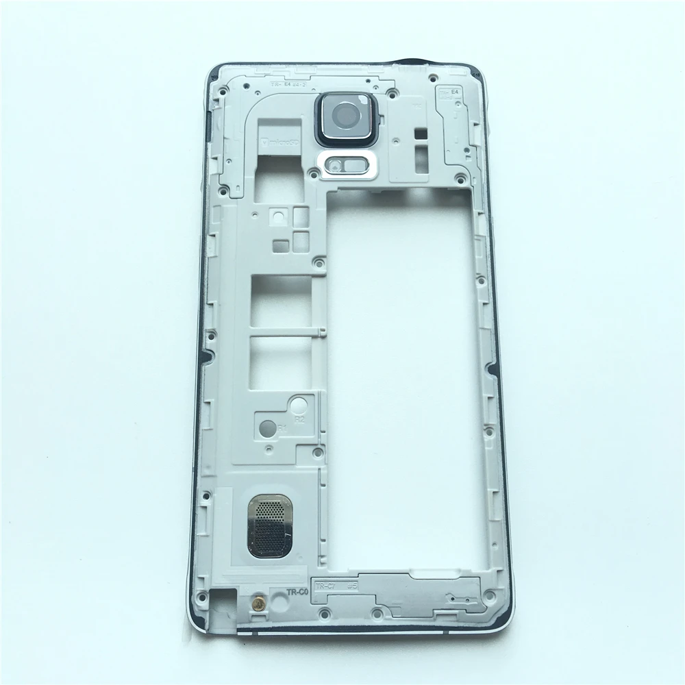 

New Double Sim Card Middle Frame Housing Bezel Camera Cover For Samsung Galaxy Note 4 N910F N910T Black