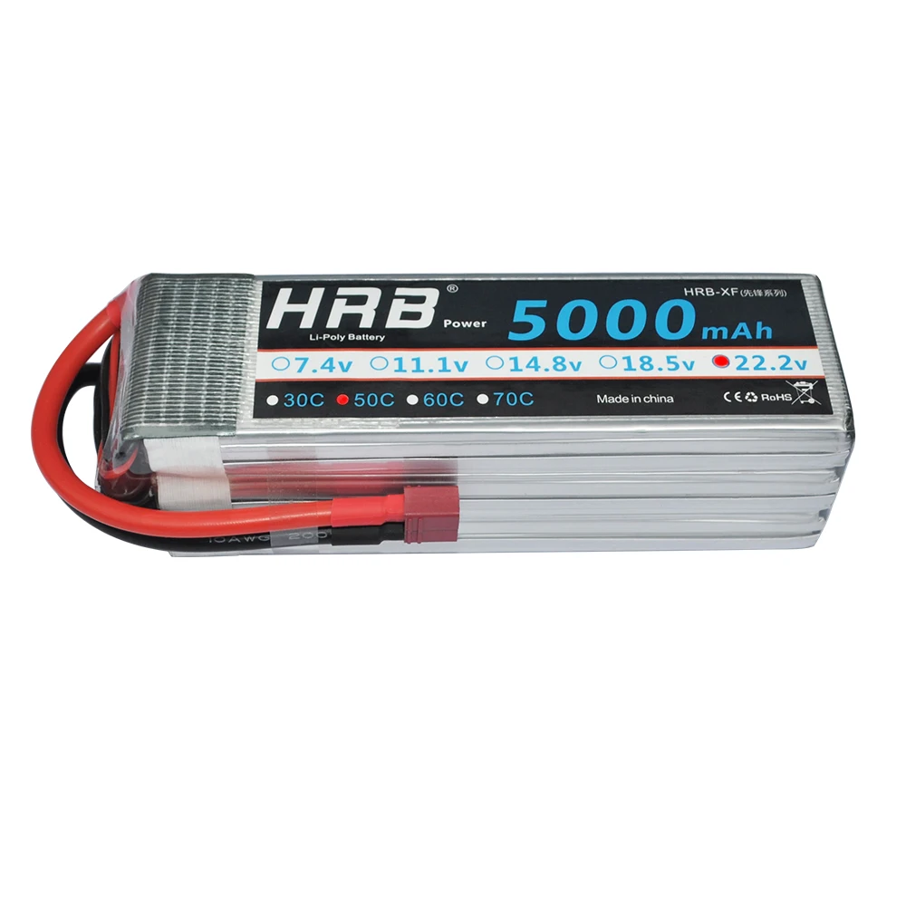 2 шт. HRB 22,2 V 5000mAh 50C 100C 6S RC Lipo батарея для дистанционного управления автомобиля Квадрокоптер вертолет Дрон выровняйте 7,2 Як 54