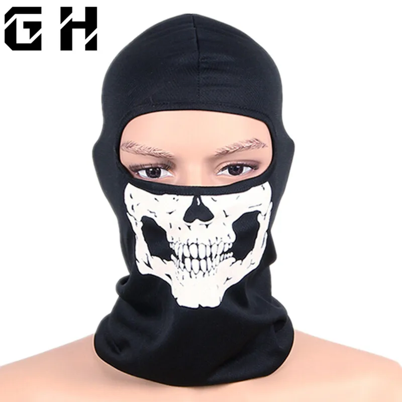 

Ghost Mask CS Hat Headgear Windbreak Headgear Outdoors Tactic Ride Cycling Cap Mask Dustproof Hats