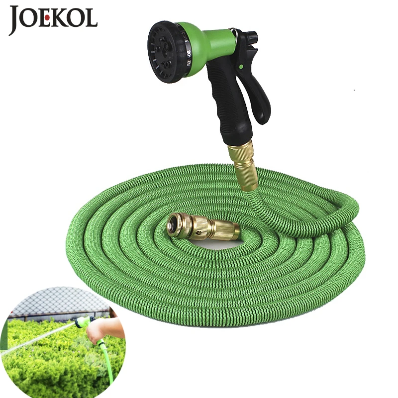 25FT-200FT Expandable Flexible Garden Watering Water Hose with Spray Gun Nozzle