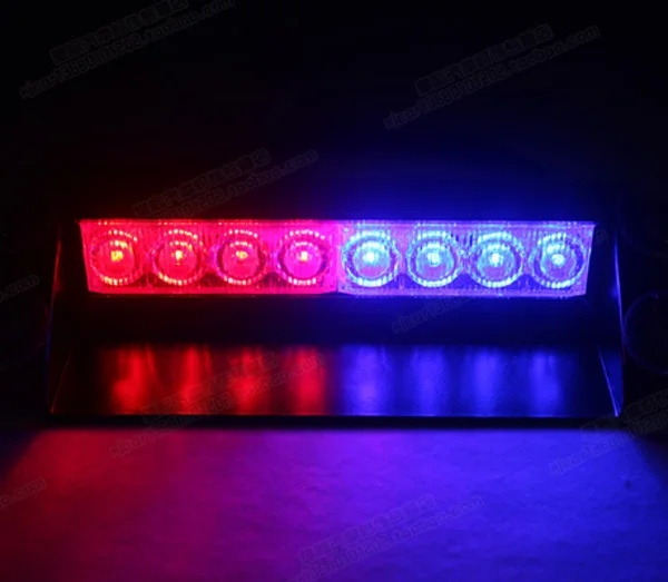 

Car Truck Vehicle Cigarette Lighter DC 12V 8 LED 3 Mode Dash Strobe Warning Flash Emergency Light Red&Blue 0010