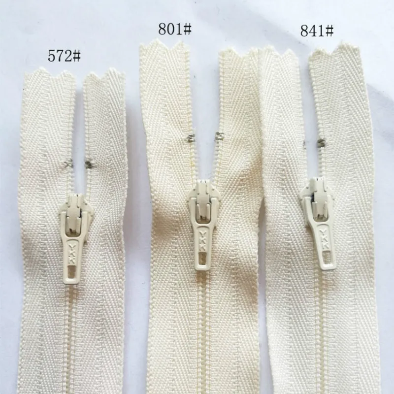 50 23/" Invisible Zippers~ Closed Bottom ~ White ~ YKK