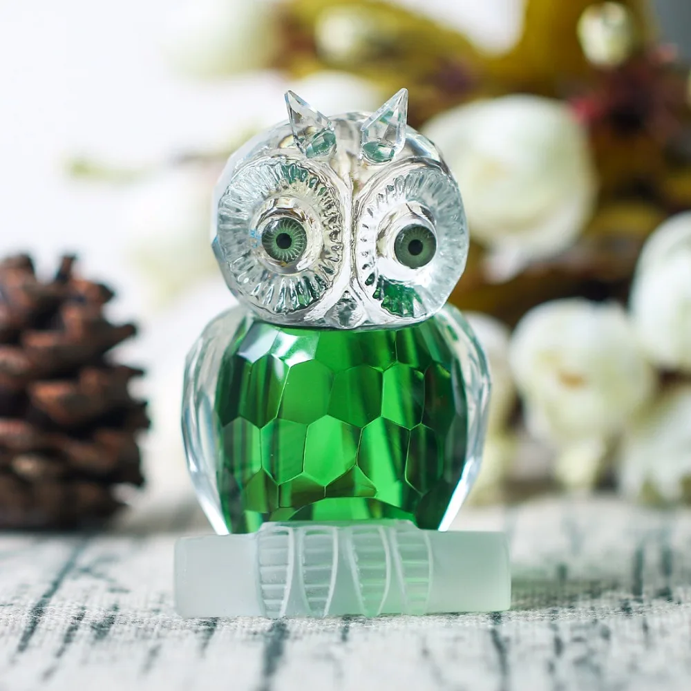 

Кристальные фигурки Совы H & D, 60 шт., коллекция, художественное стекло, пресс-папье, украшение для стола, подарок на день рождения (2,7 дюйма)