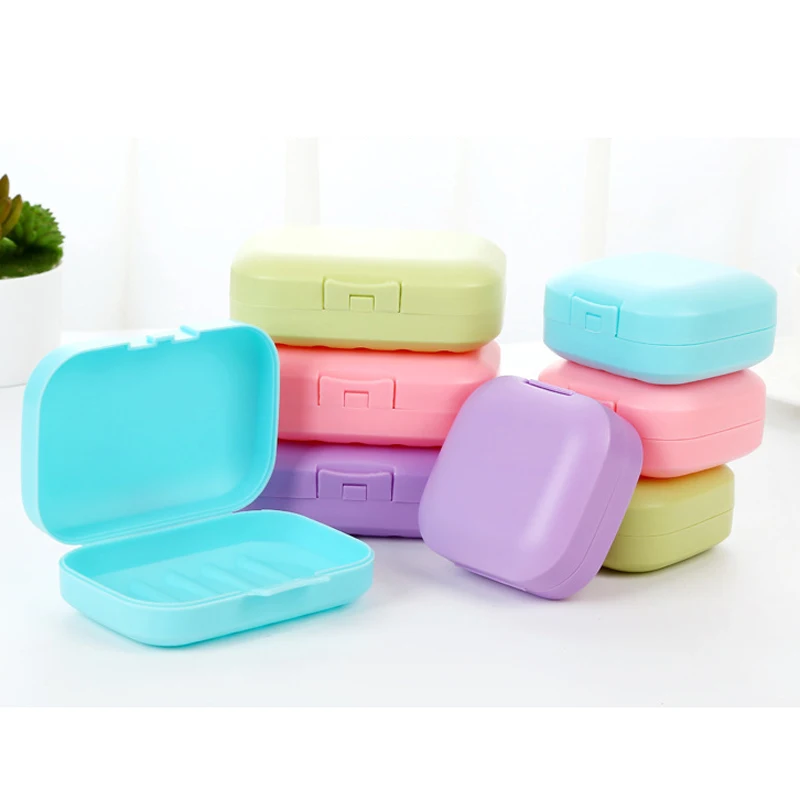 المطبخ الحمام حامل الصابون المنظم البسيطة المحمولة السفر الصابون صندوق تخزين مربع الصابون طبق لوحة الحاويات الإسفنج تجفيف