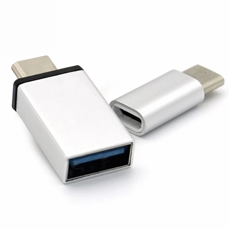 Кабель переключатель Portefeuille 2в1 USB Type C для Micro OTG из алюминия Samsung Galaxy S8 Plus LG G6 G5 MacBook