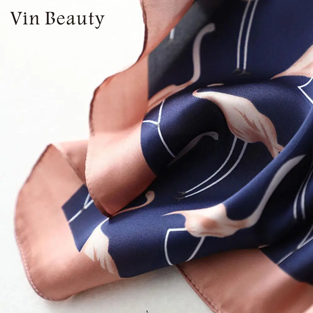 Scarves Hair Accessories Ladies Shawl Silk Scarf Decorative Bag Ladies Scarf Fashion Lady Breathable Party