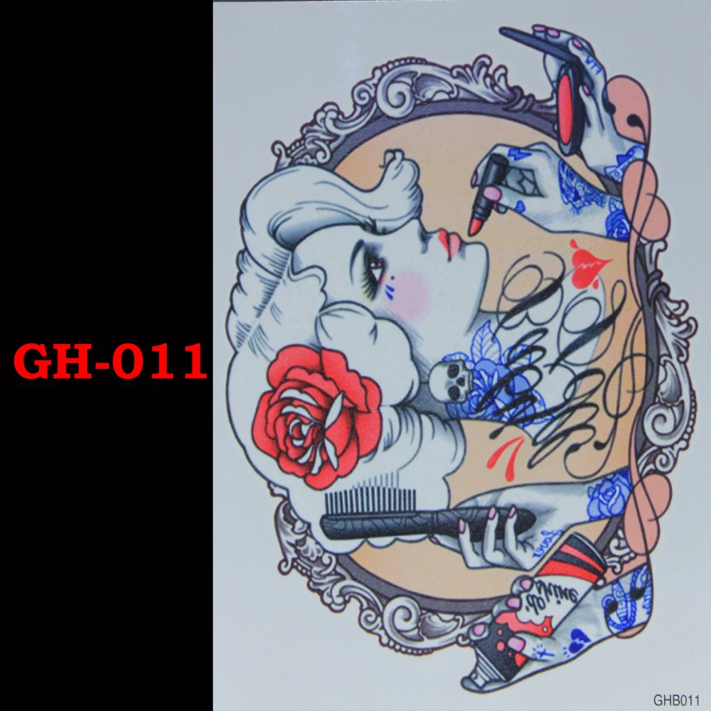 Girl In The Mirror Flash Tattoo Body Art Beauty Makeup Pink Sexy Dangerous Sexy Tattoo 3d Waterproof Temporary Tattoo Stickers Waterproof Temporary Tattoos Sexy Tattootattoo 3d Aliexpress