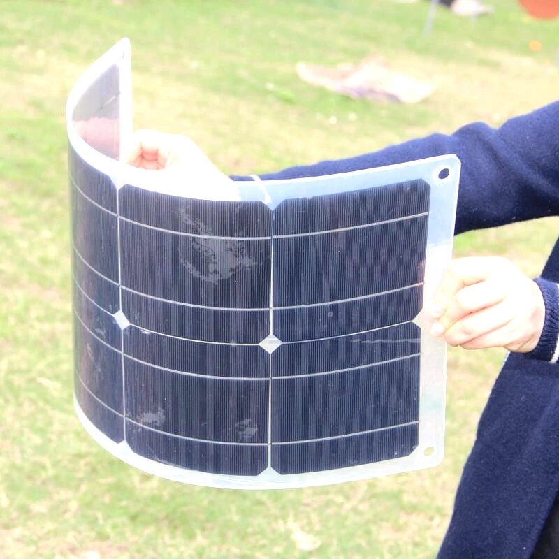 

BUHESHUI Semi-flexible Monocrystalline 20W 4V Solar Panel Solar Cell DIY Solar Battery Charger Free Shipping