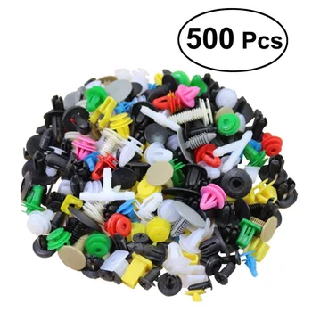 

500PCS Fastener Clips Universal Mixed Clips Auto Car Fastener Rivet Door Panel Fender Liner