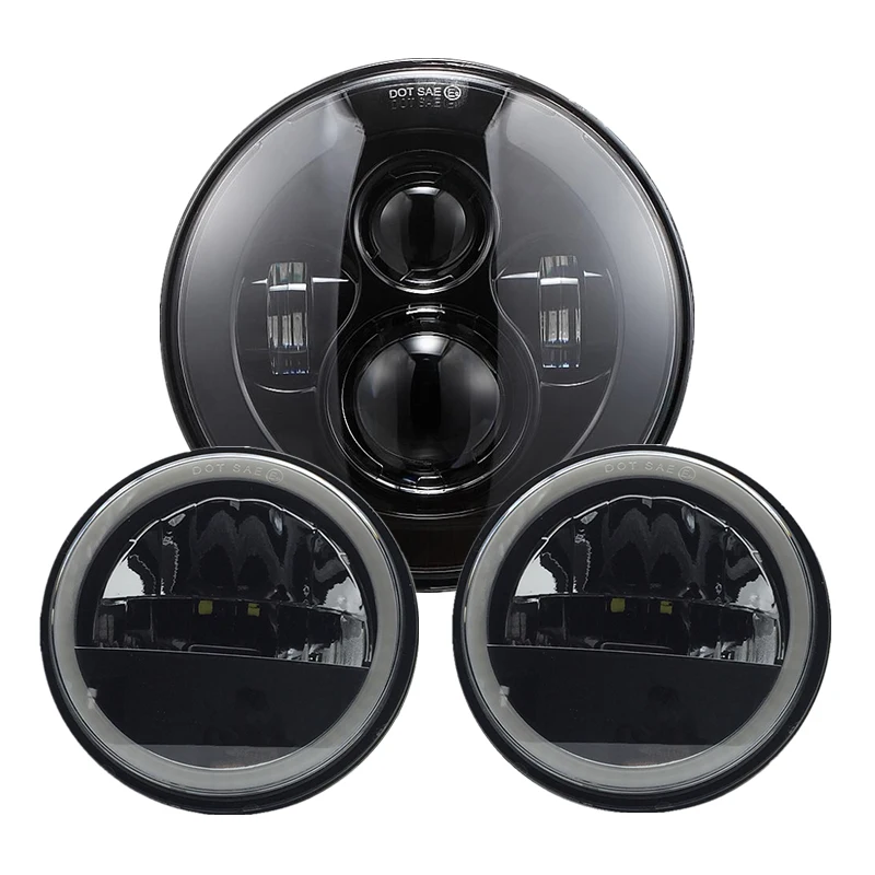 7Inch Round Projector LED Motor Headlight For Davidson Harley Road King